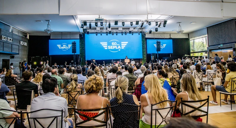 Imagen del auditorio durante el acto institucional del 60 aniversario de Sepla.